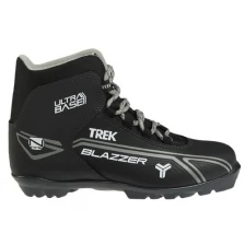 Ботинки лыжные TREK Blazzer NNN ИК, цвет чёрный, лого серый, размер 37